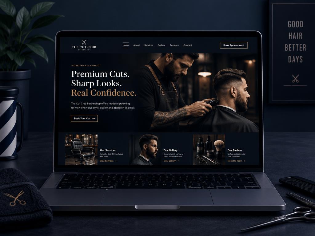 Demonstração de site para barbearia